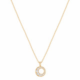 Diamond Circle Necklace in 18kt Yellow Gold - Petite Serendipity Pendant