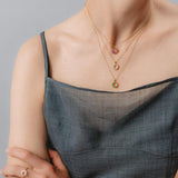 Diamond Circle Necklace in 18kt Yellow Gold - Petite Serendipity Pendant