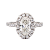 Platinum 1.2ct (HVS1) Oval Diamond Halo Ring - Signature Collection