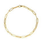 9kt gold classic paperclip bracelet