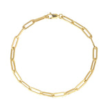9kt gold classic paperclip bracelet
