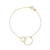9kt Yellow Gold Double Circle Bracelet