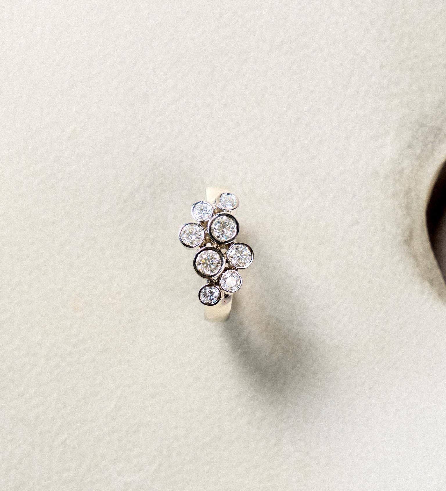 Multi Bezel Diamond Ring in Platinum - Solstice Collection