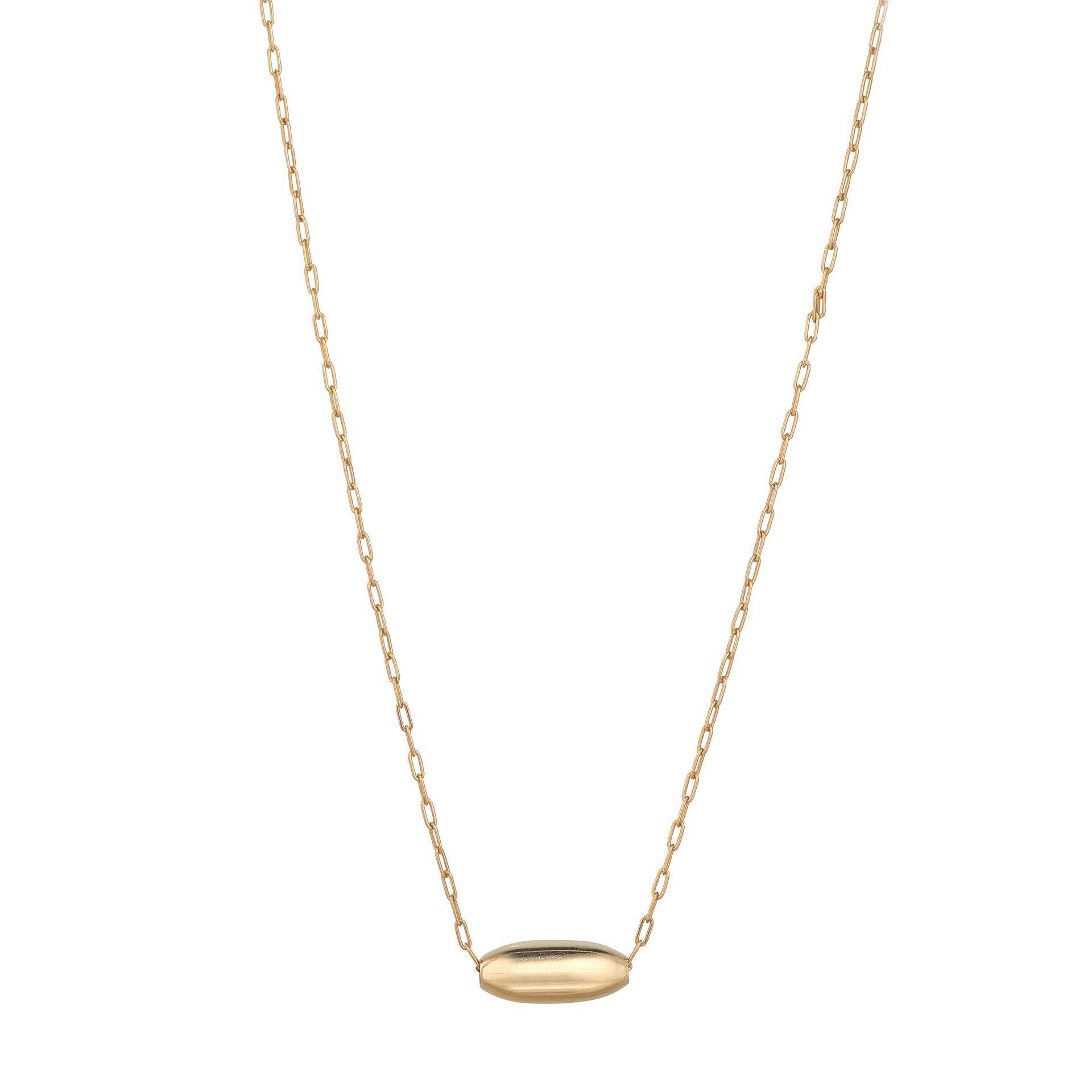 Bean gold filled chain pendant 