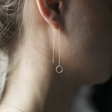 Gold Filled Circle Threader Earrings