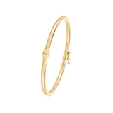 9kt Gold Hinged Bangle - Classic 3mm