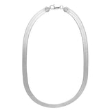 Sterling Silver Large Snake Chain Necklace (16") - Arezzo Collection