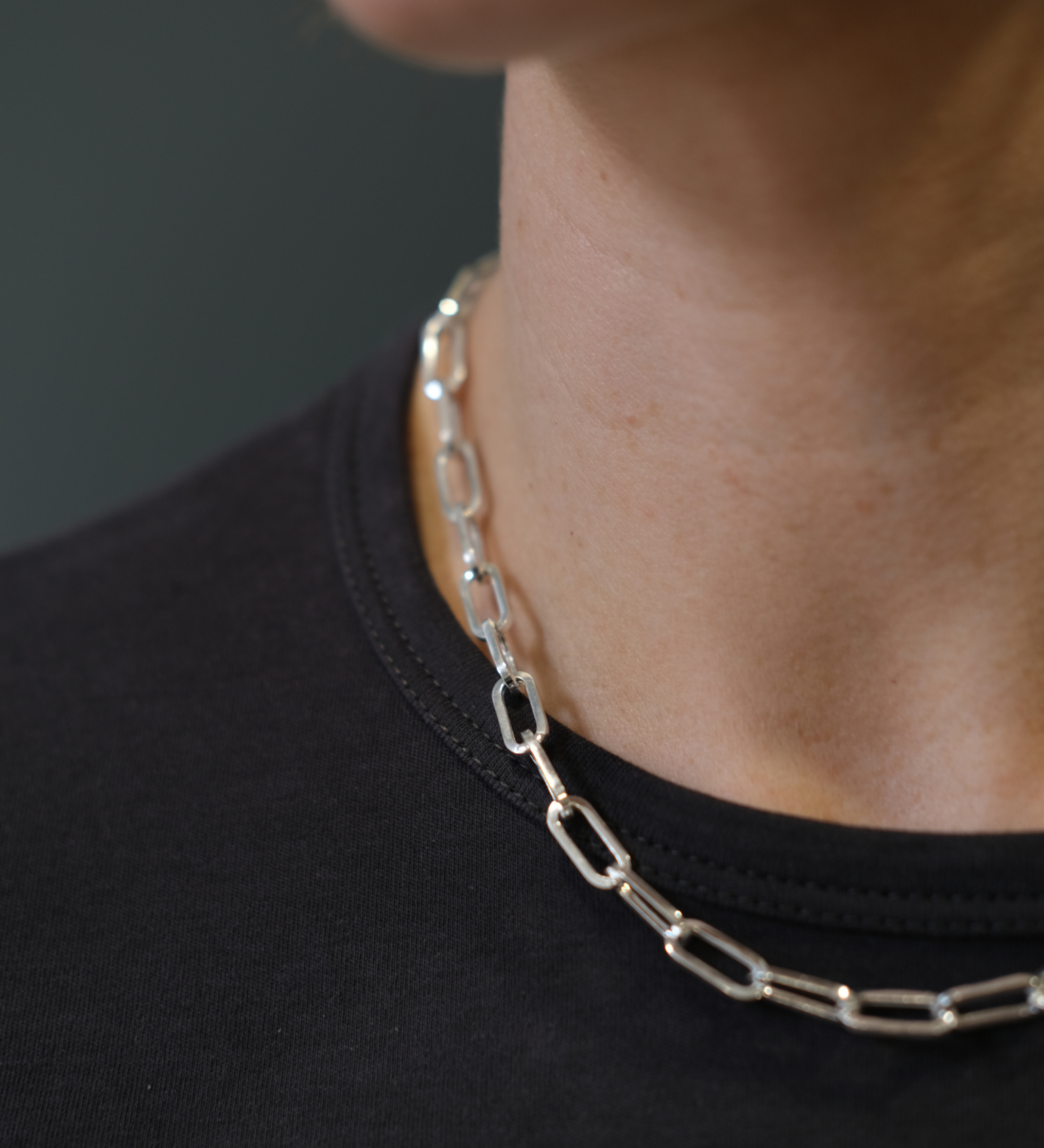 Sterling Silver Classic Paperclip Necklace