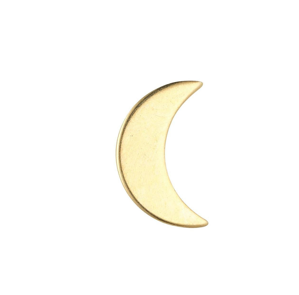 9kt Gold Moon Stud Earrings