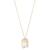 Gold Filled AB Crystal 28mm long Pendant Necklace