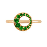 Tsavorite Circle Ring in 18kt Yellow Gold - Petite Serendipity Ring