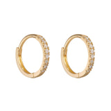 9kt Gold Diamond Huggie Earrings with Detachable Pearl Charm