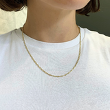 9kt Gold Fine Paperclip 18" Chain Necklace