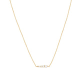 18kt Gold Diamond Line Pendant - Shooting Star Collection