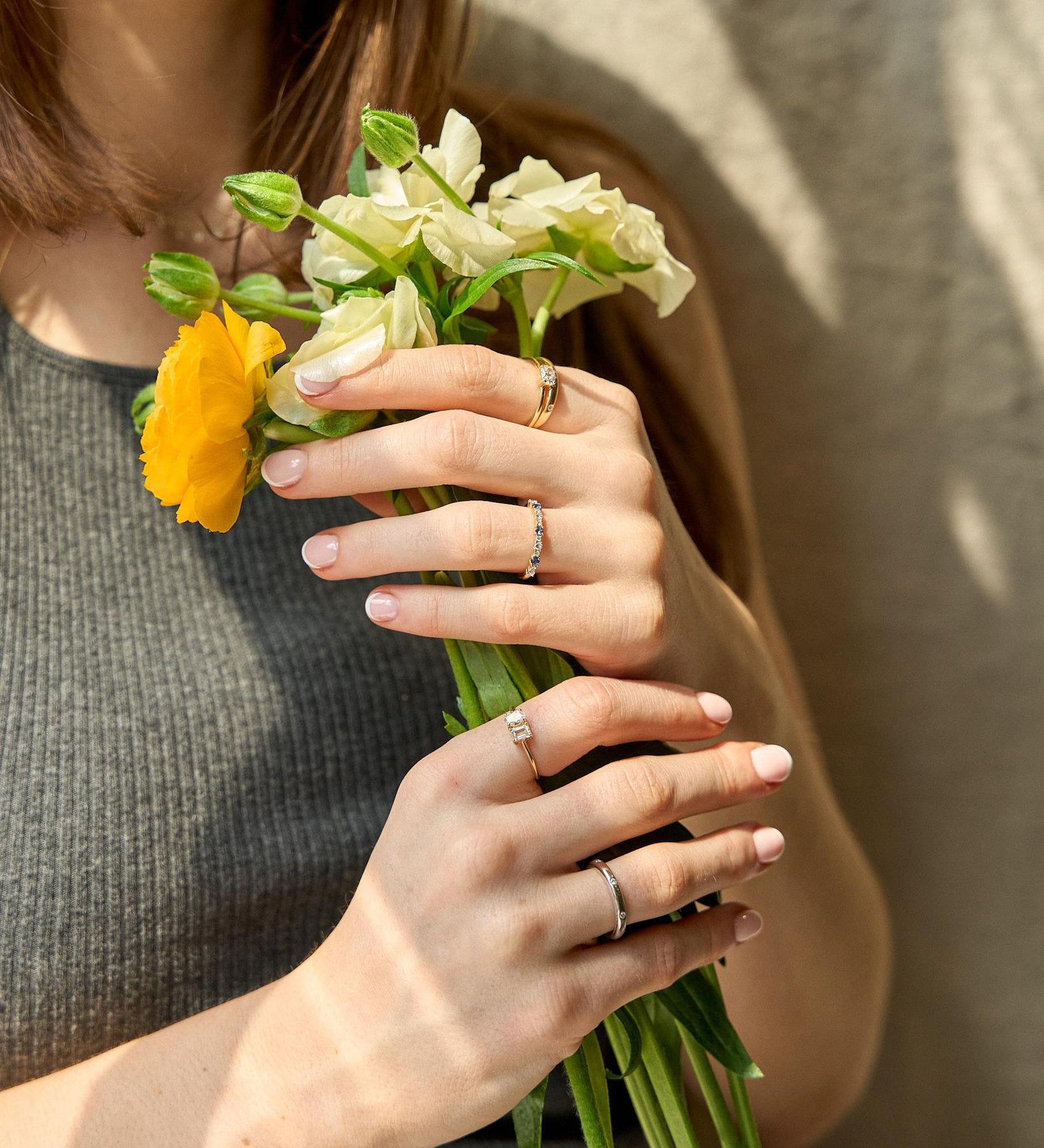 Milestone Trio Ring – White Gold