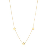 9kt Gold necklace with star pendants on an 18inch chain with shorter link to wear @ 16 inch
