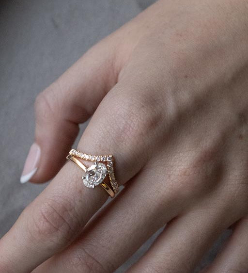 Daily Diamond Wishbone Ring – Platinum