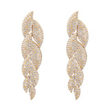 Yellow Willow Cluster Drop Earrings