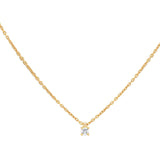 Floating Diamond Soliatire Pendant in 18kt Yellow Gold - 0.04ct(2cm)