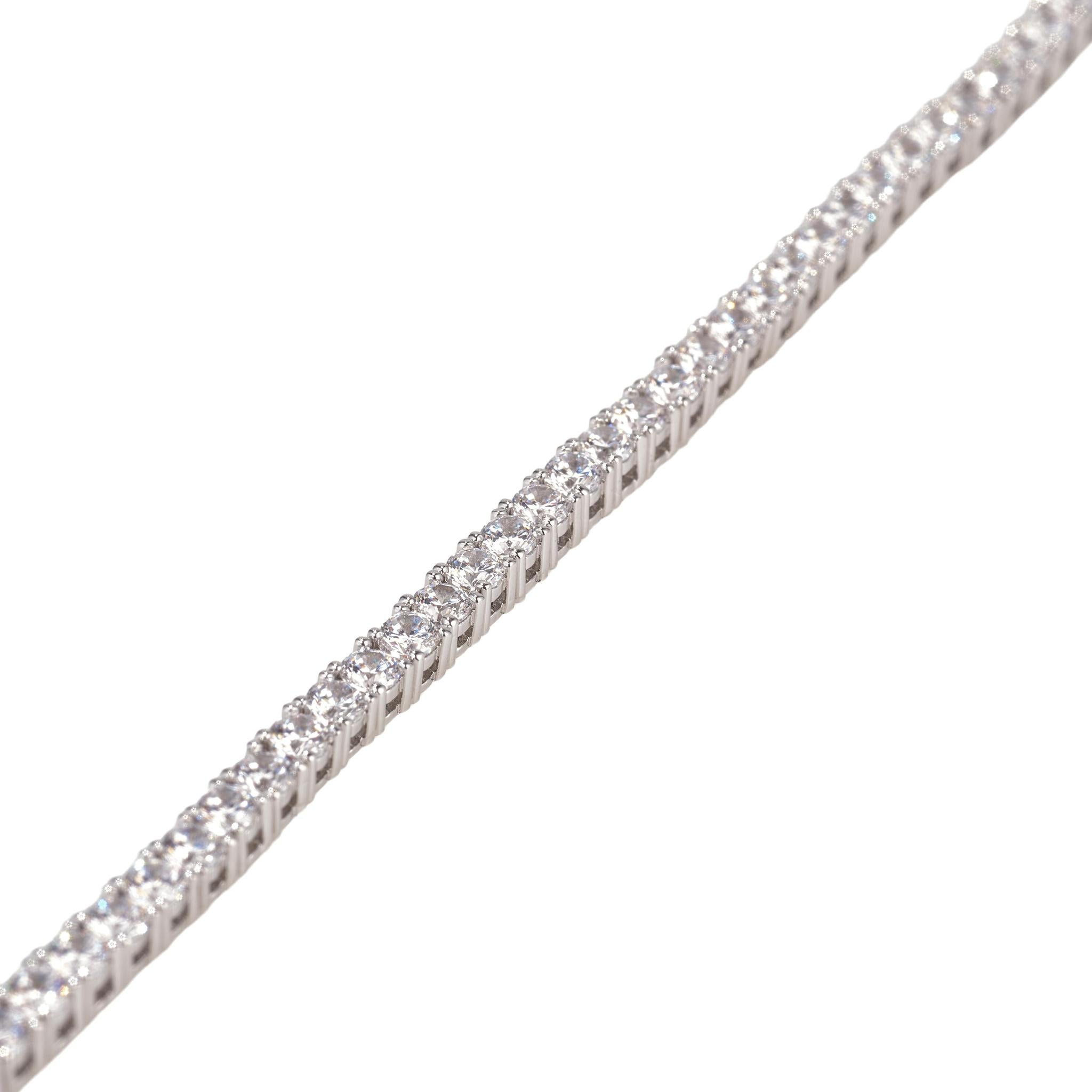 White Cubic Zirconia Classic Tennis Bracelet