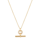 T-Bar and Diamond Pendant in 18kt Yellow Gold by MoMuse