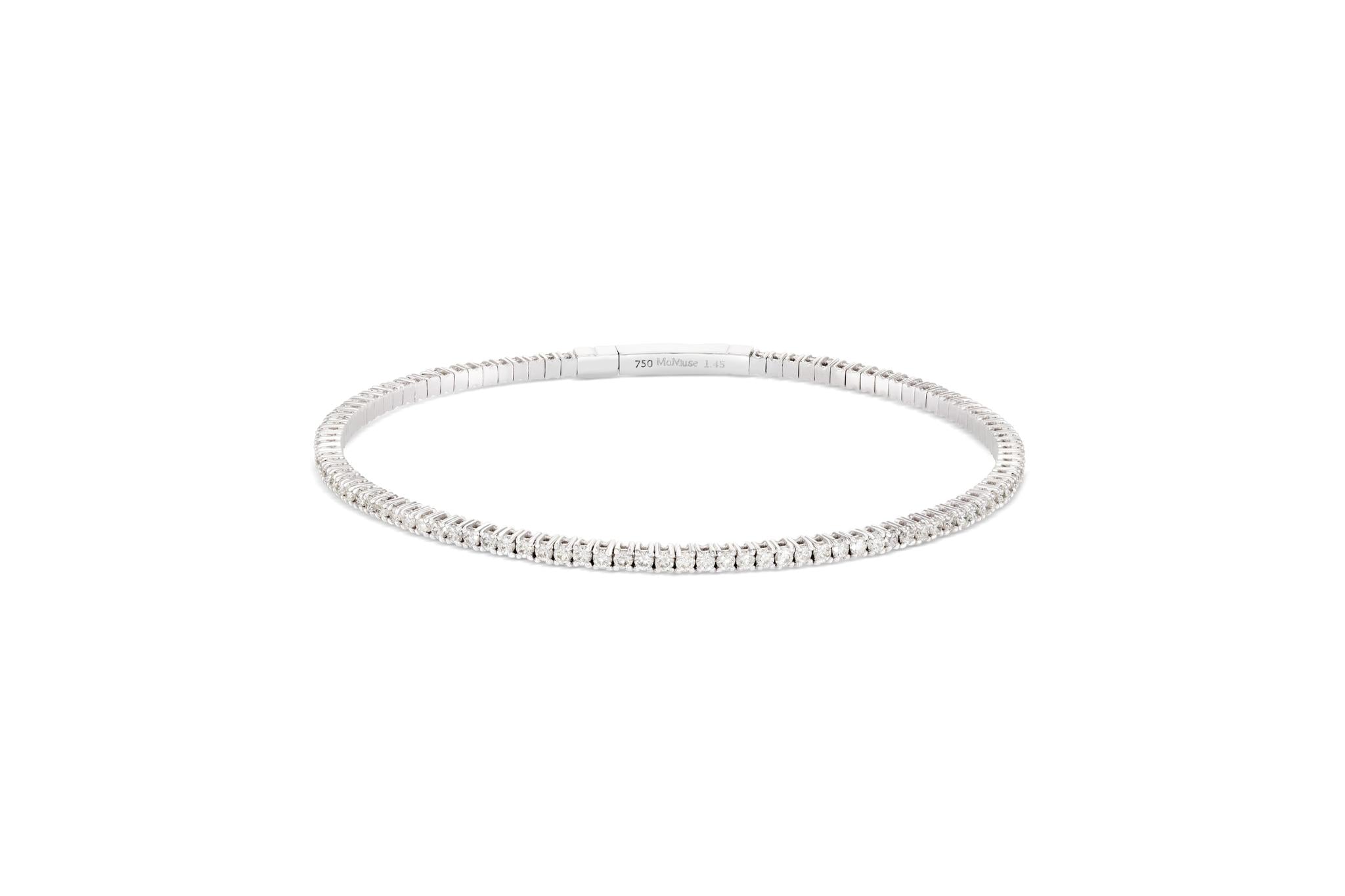 Signature Spring All Diamond Bangle in 18kt Gold - 1.5ct