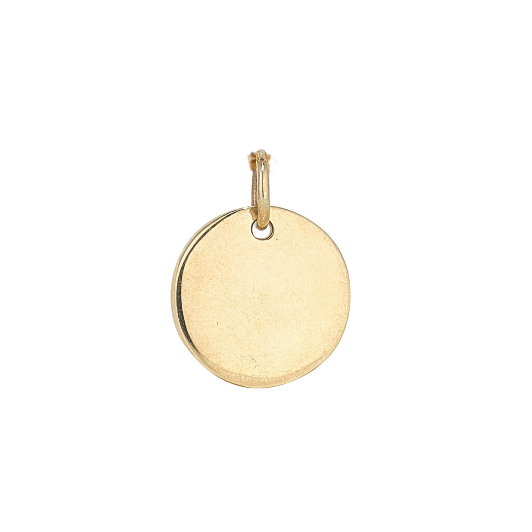 9kt Gold Initial Disc (DISC ONLY)