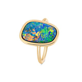 Irregular 2.29ct Opal Ring in 18kt Yellow Gold - 'Night Sky Collection'