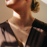 7 Diamond Necklace in 18kt Yellow Gold - 'Stone by Stone Collection'