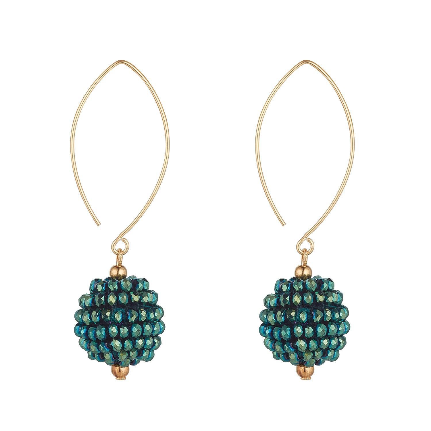 Gold Filled Large Cluster Open Oval Earrings