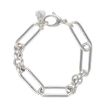 Sterling Silver Long & Short Link Bracelet