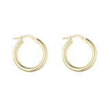 9kt Gold Creole Clip Hoop Earrings