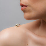 2.10ct Old Mine Cushion Cut Bezel Ring in 18kt Yellow Gold - Signature Collection