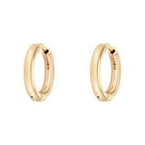 9kt Gold Hinged Hoop Earrings - 15mm