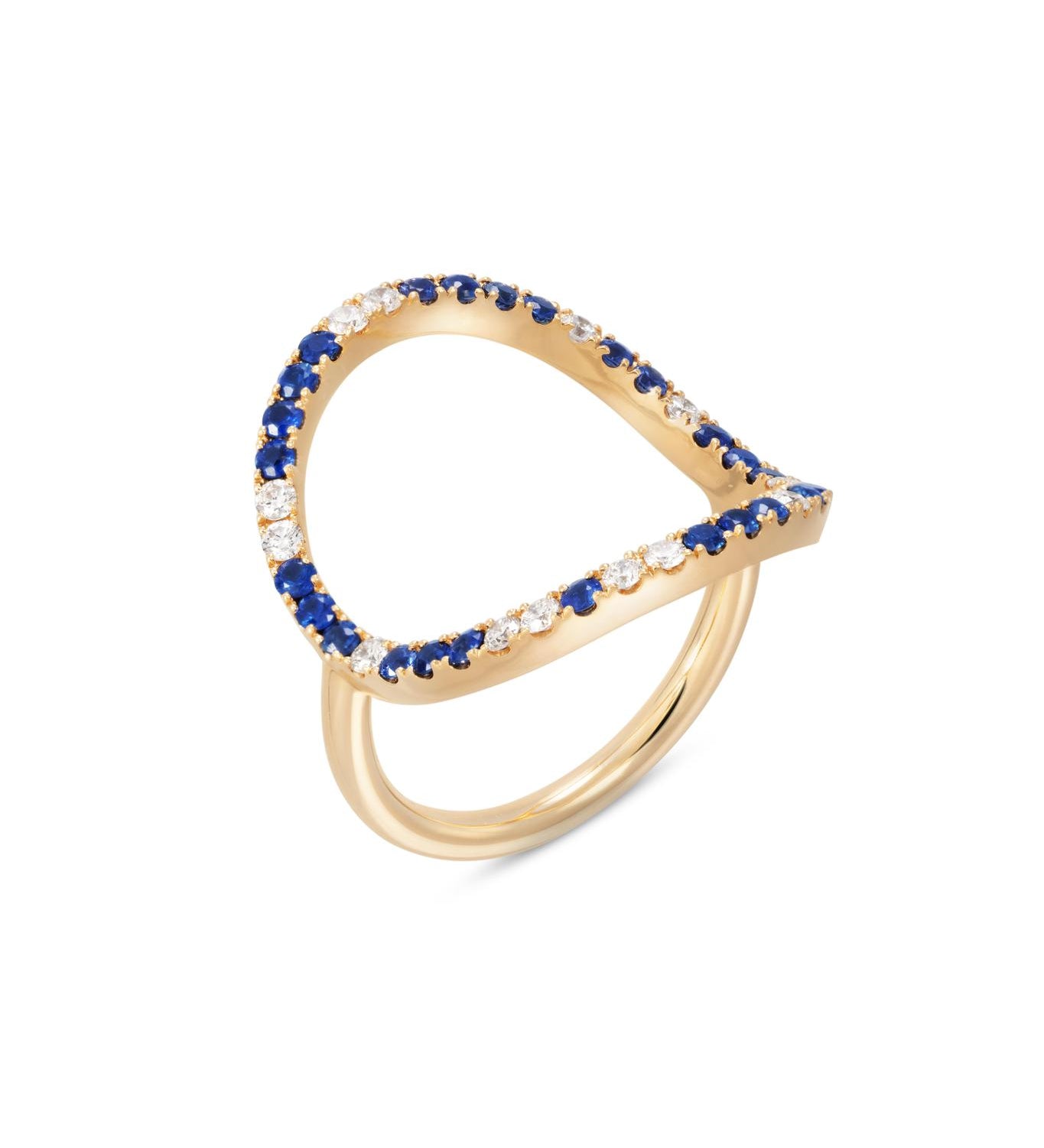 Diamond & Sapphire Ring in 18kt Yellow Gold - Serendipity Collection