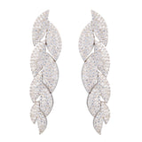 White Willow Cluster Drop Earrings