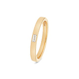 Single Baguette Diamond Ring in 18kt Yellow Gold - Dainty Collection