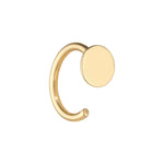 9kt gold disc open huggy 