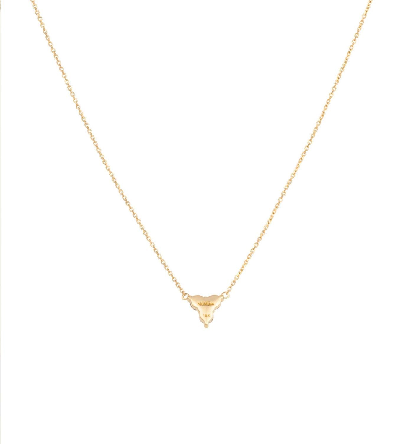 Three Diamond Clover Pendant in 18kt Yellow Gold - Signature Collection