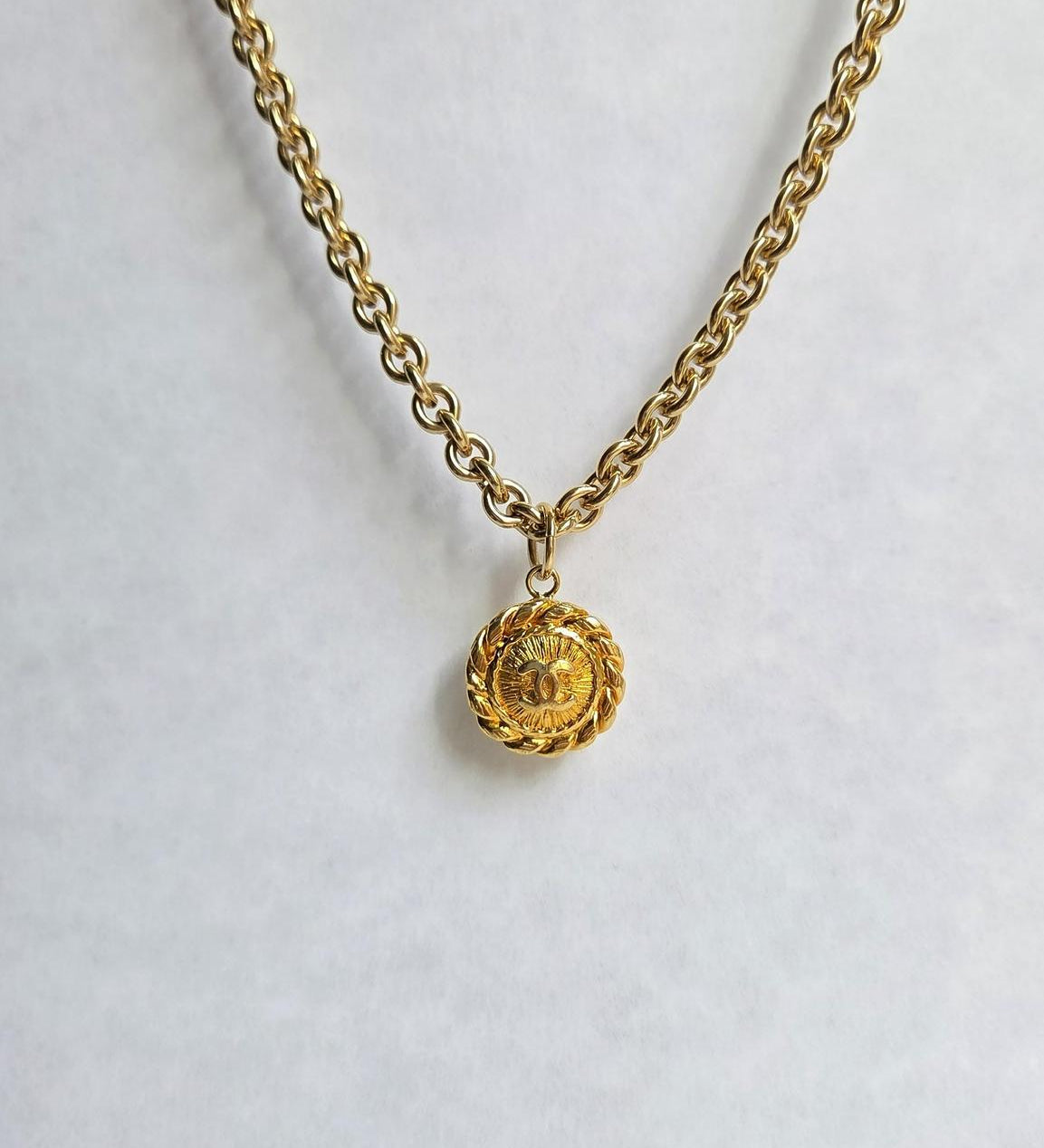 Vintage Chanel Button Pendant - Cleo