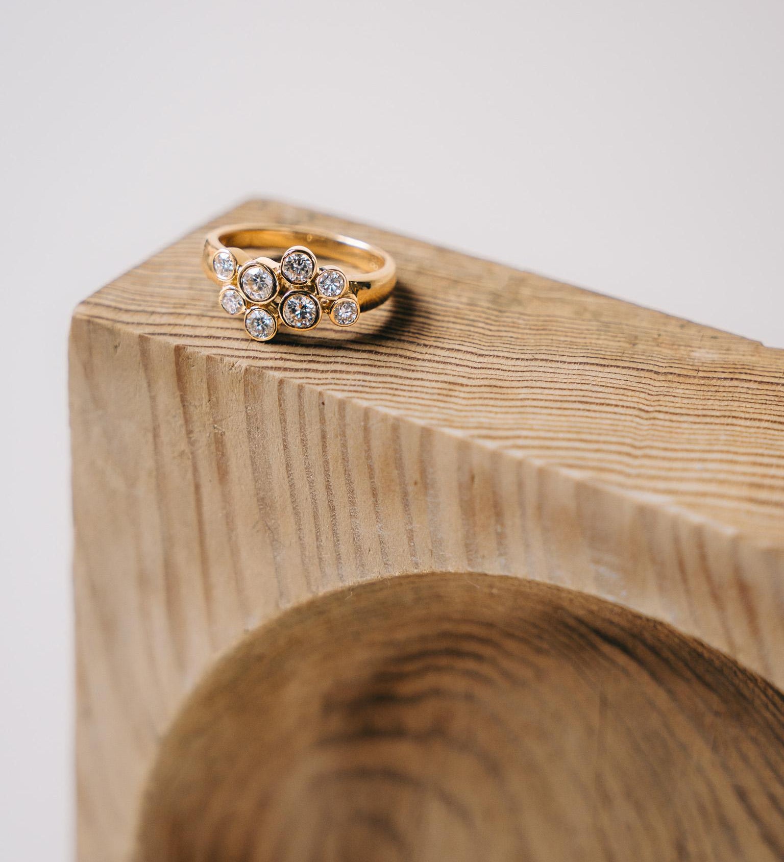 Multi Bezel Diamond Ring in 18kt Yellow Gold - Solstice Collection