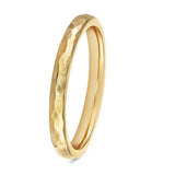 Daily Hammered Gold Ring in 18kt Yellow Gold - Signature Collection