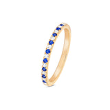 Dainty Diamond & Sapphire Ring in 18kt Yellow Gold - Signature Collection