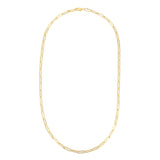 9kt gold classic paperclip necklace