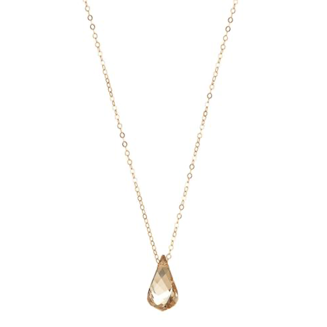 Gold Filled Golden Shadow Helix Pendant Necklace
