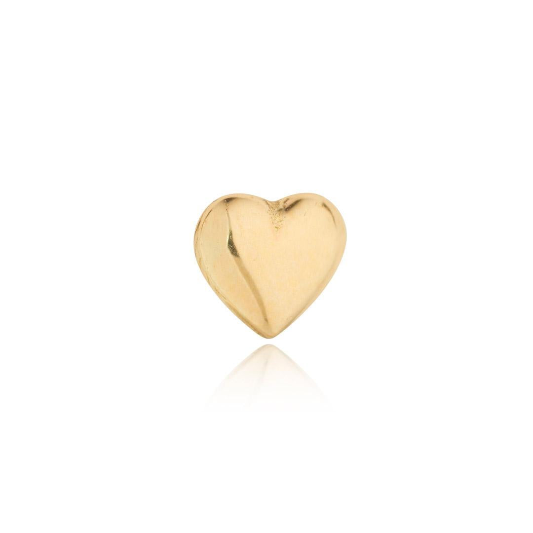9kt Gold 3D Heart Stud Earrings
