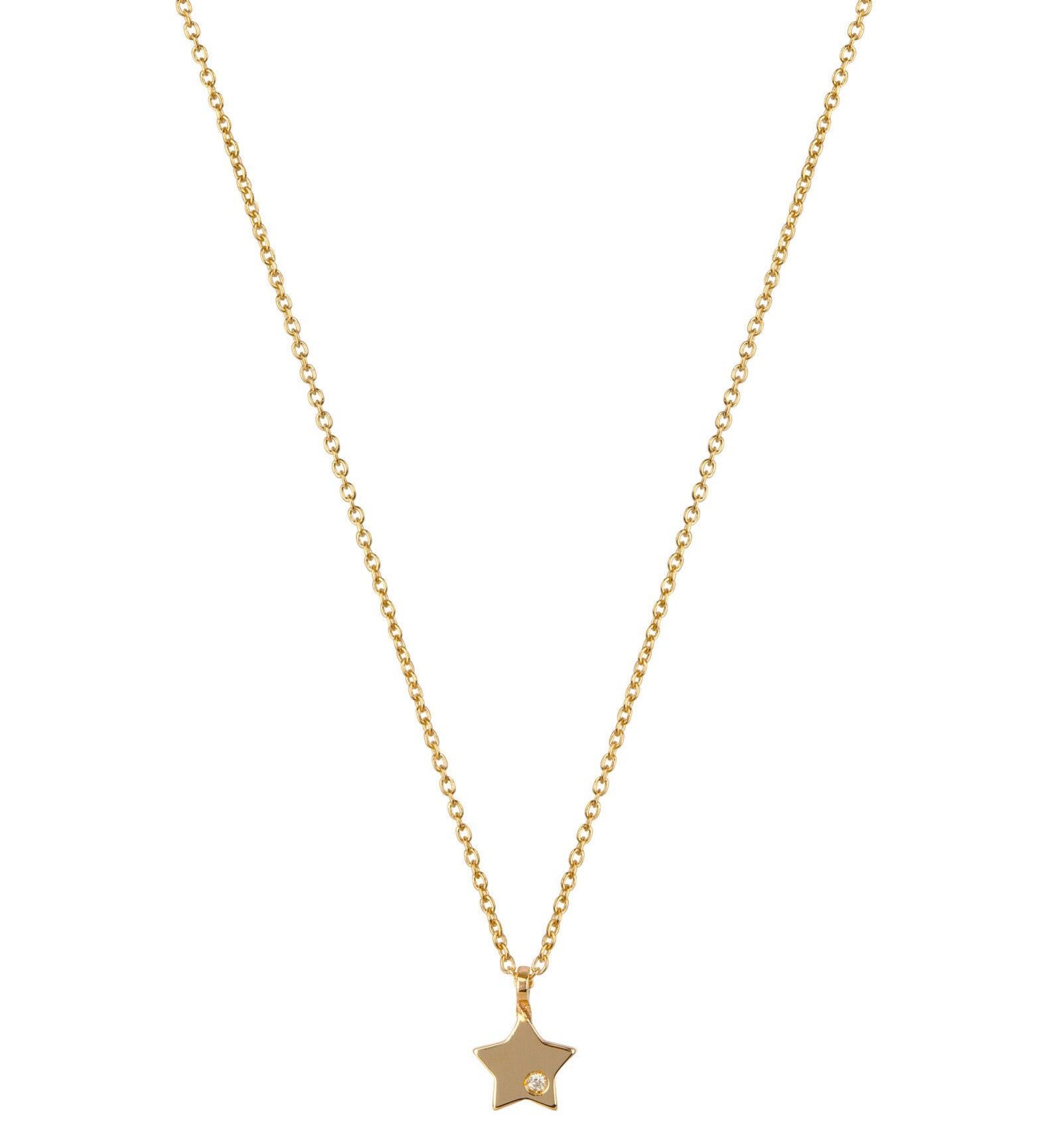 9kt Gold Diamond Star Pendant Necklace