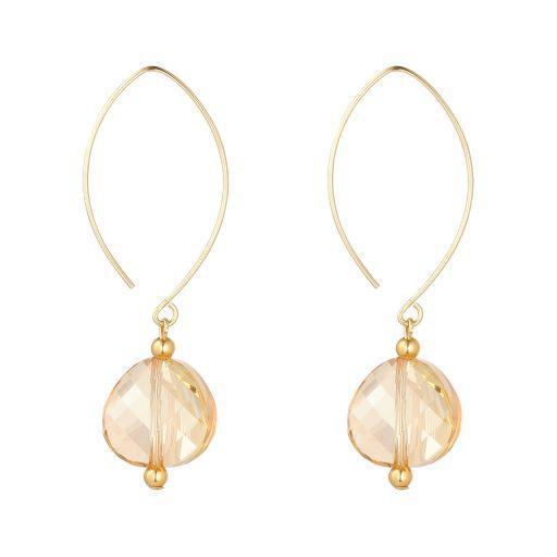 Gold Filled Oval Twist Oval Open Earrings