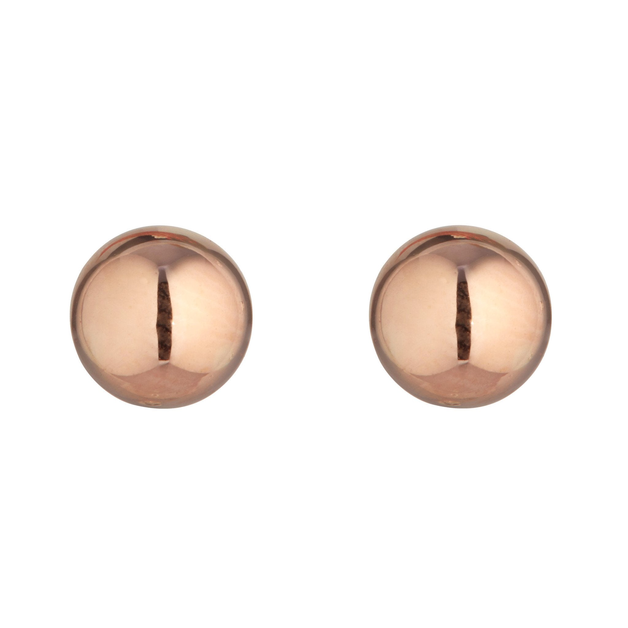 9kt Rose Gold Ball Stud Earrings