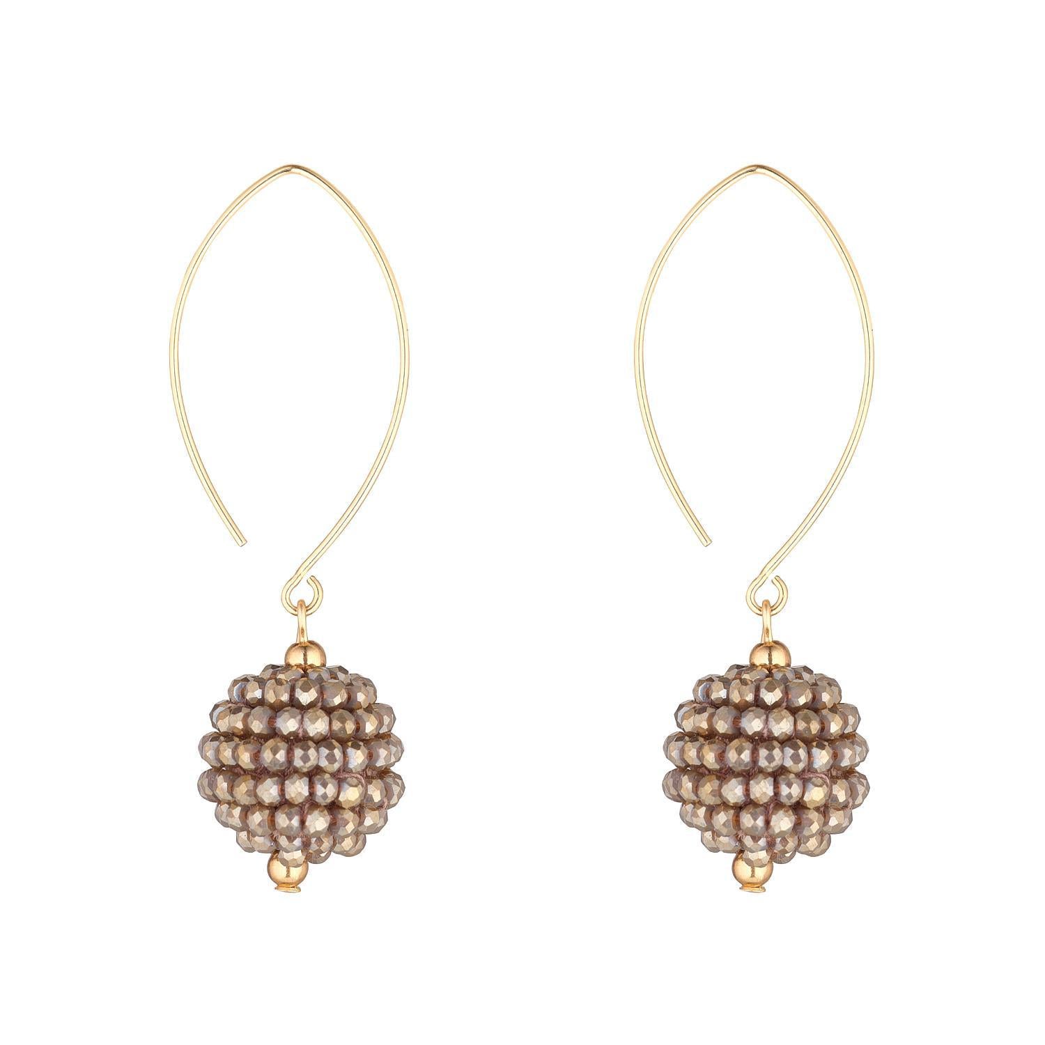 Gold Filled Small Cluster Oval Open Earrings